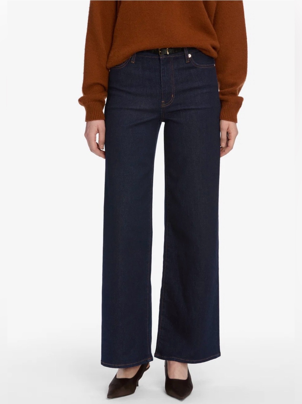 Frame Women’s Wide Leg Le Slim Palazzo Dark Wash Jeans Size 31 $298 New w Tags